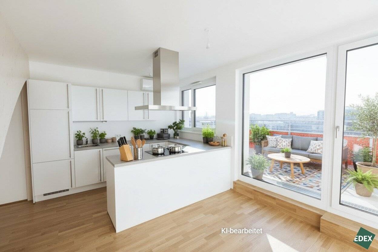 Penthouse Maisonette with Four Terraces and Green Views