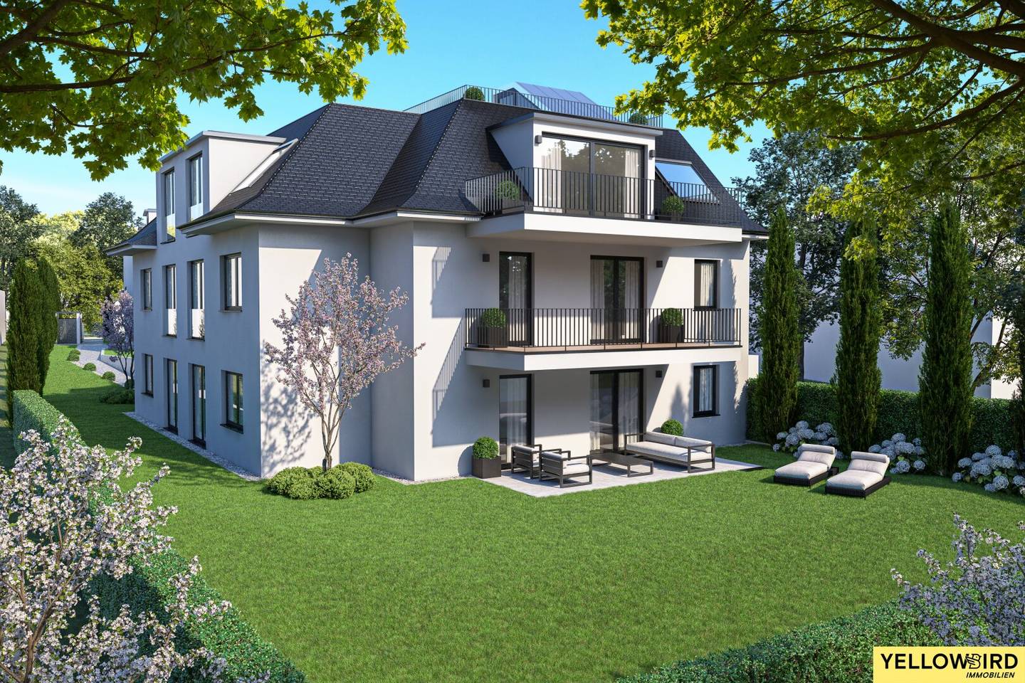 First occupancy Dachgeschosswohnung roof terrace