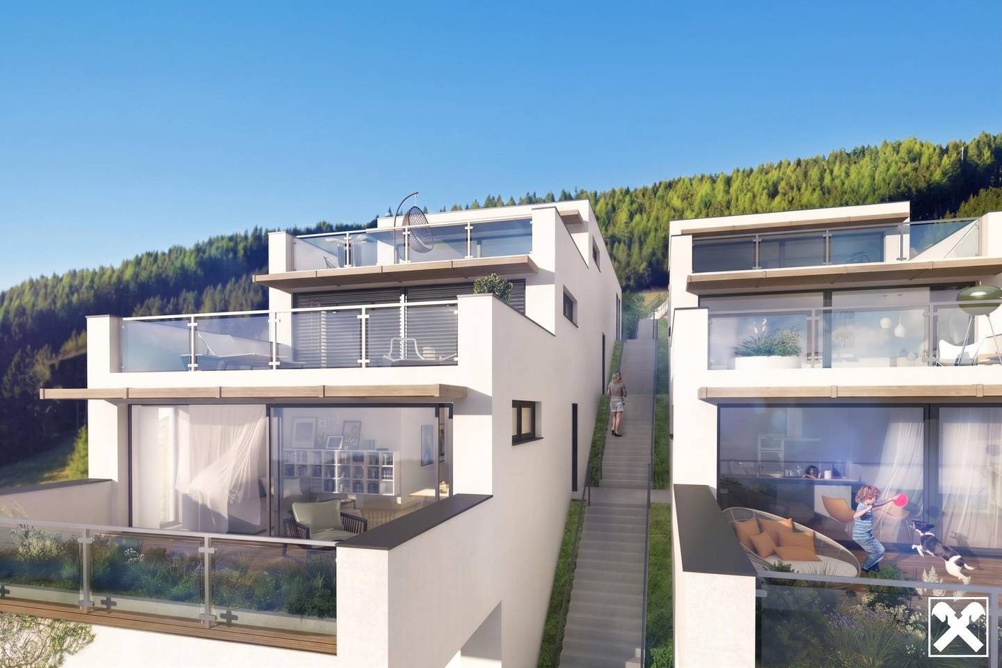 Luxusappartement mit Panoramablick in die umliegende Bergwelt