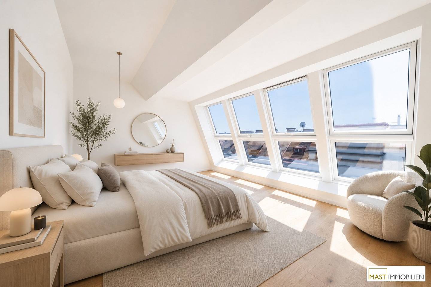 Erstbezug Dachgeschosswohnung in Wien Ottakring mit Fernblick, 114 m²