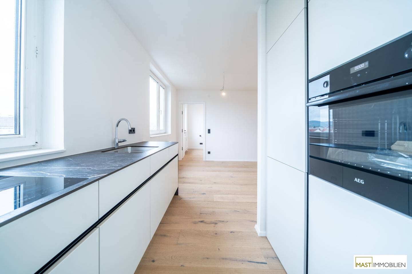 Apartment with bright eat in kitchen and renovated