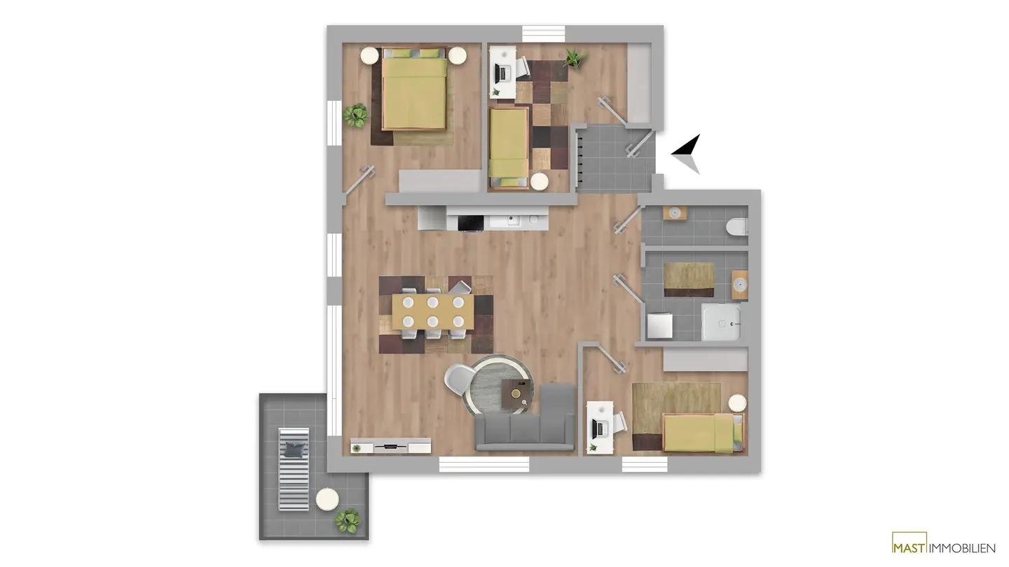 Wohnung im Neubau Erstbezug mit Balkon