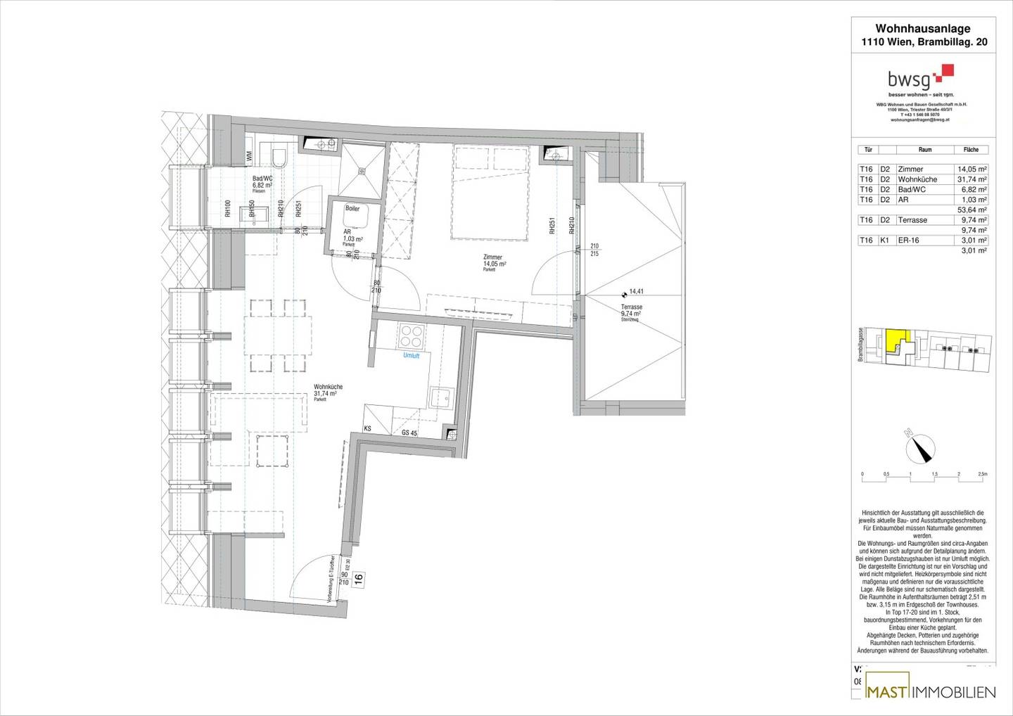 Dachgeschosswohnung mit Terrasse und Weitblick nahe U3 Simmering