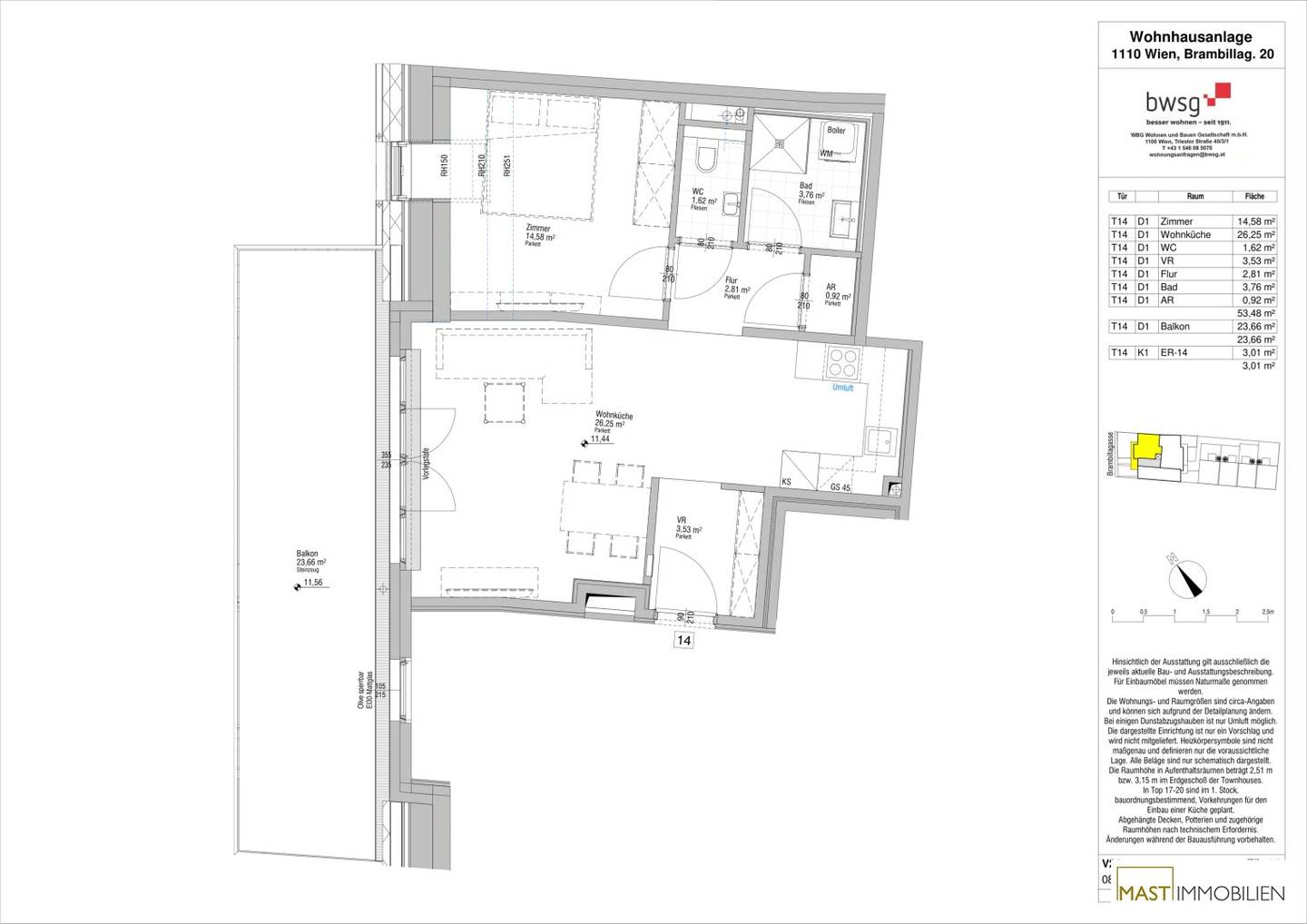 Neubau Wohnung mit Balkon Aufzug