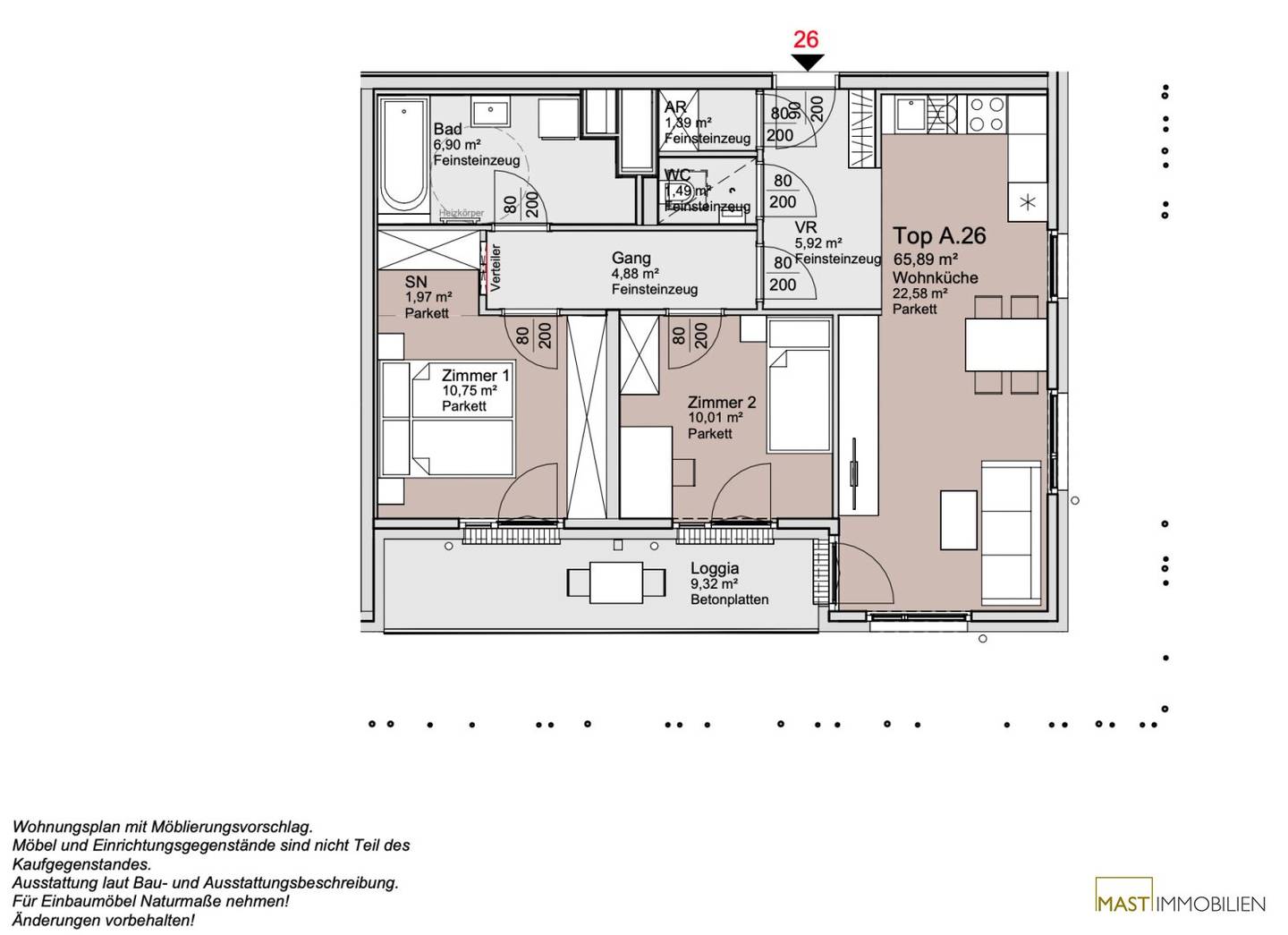 Neubau Wohnung Direktzugang Alte Donau
