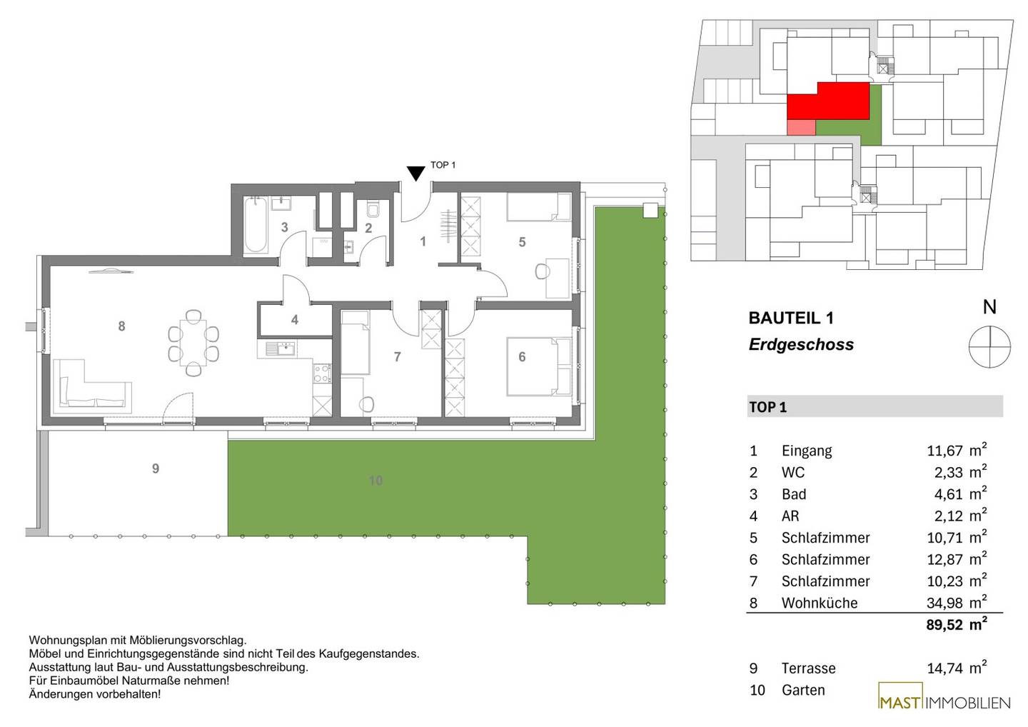 Apartment first occupancy garden near Donauauen