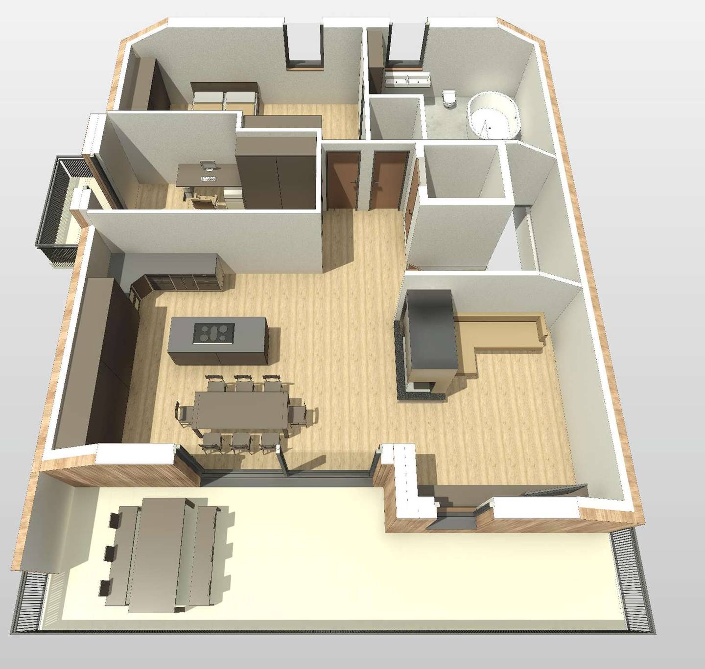 Penthouse with panoramic terrace on two levels