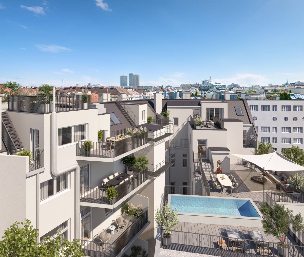 Penthouse Wien Altbau Erstbezug Dachterrassen