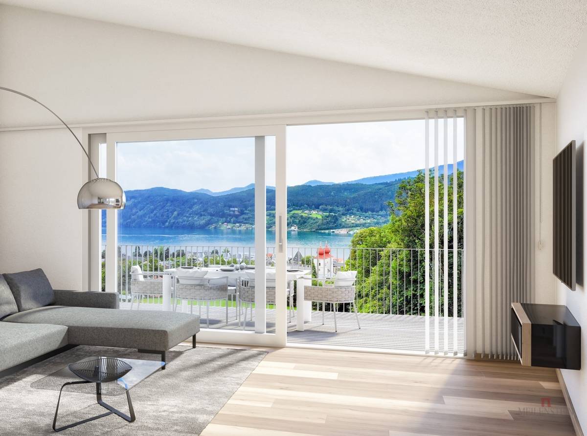 Penthouse with unobstructed mountain view balcony