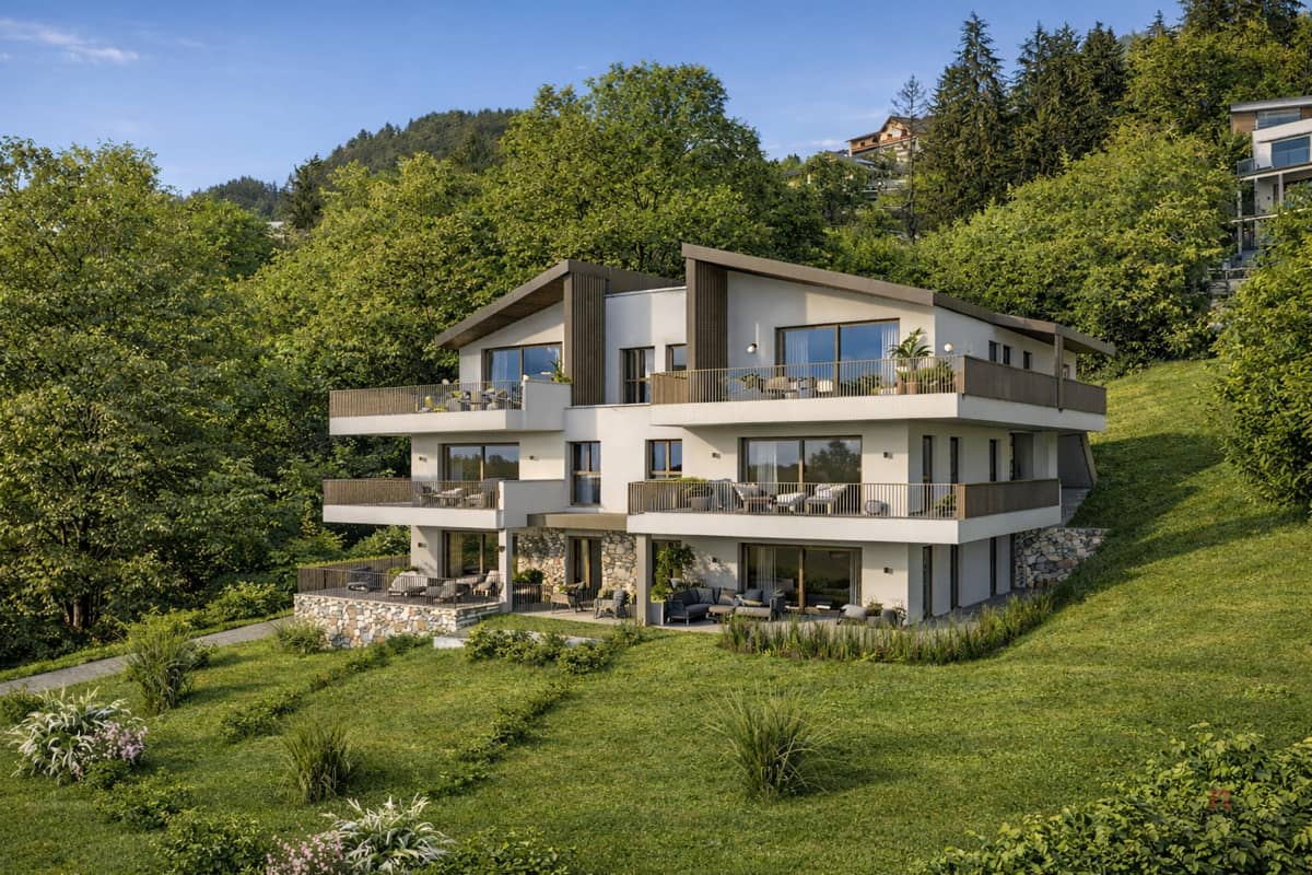 Penthouse with unobstructed mountain and lake views