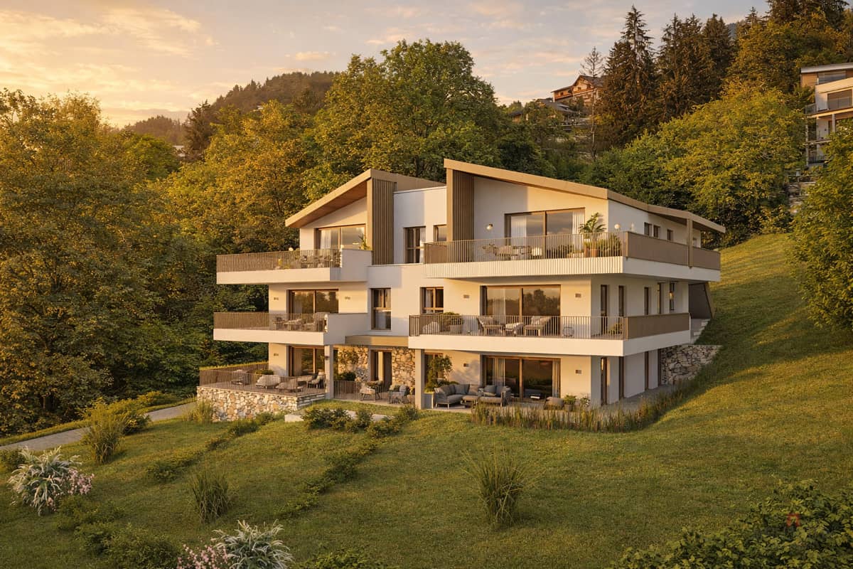 Penthouse with unobstructed mountain and lake views