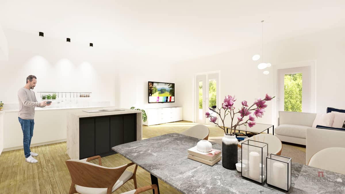 Ground floor apartment with garden and two parking spaces