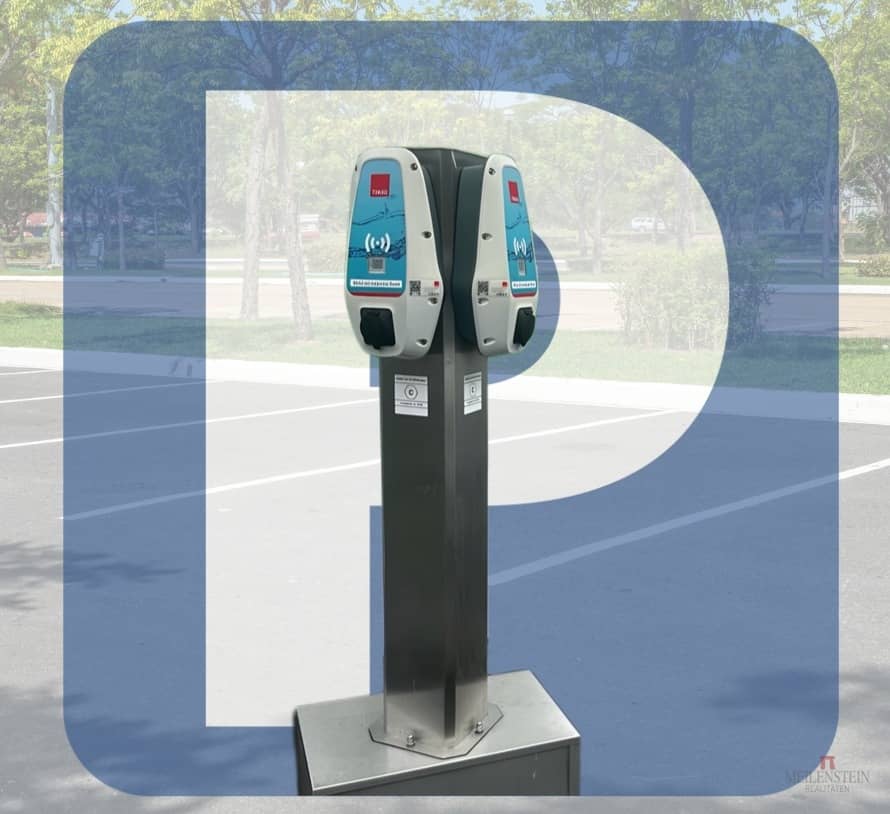 Apartment parking space with electric charging station the free of charge pricing? wait no stop