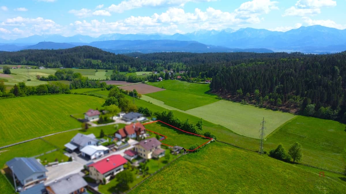 2 Parzellen Baugrundstück in sonniger Ruhelage Köstenberg bei Velden