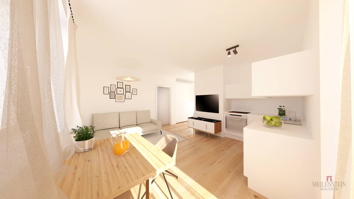 Newly built apartment with balcony and elevator