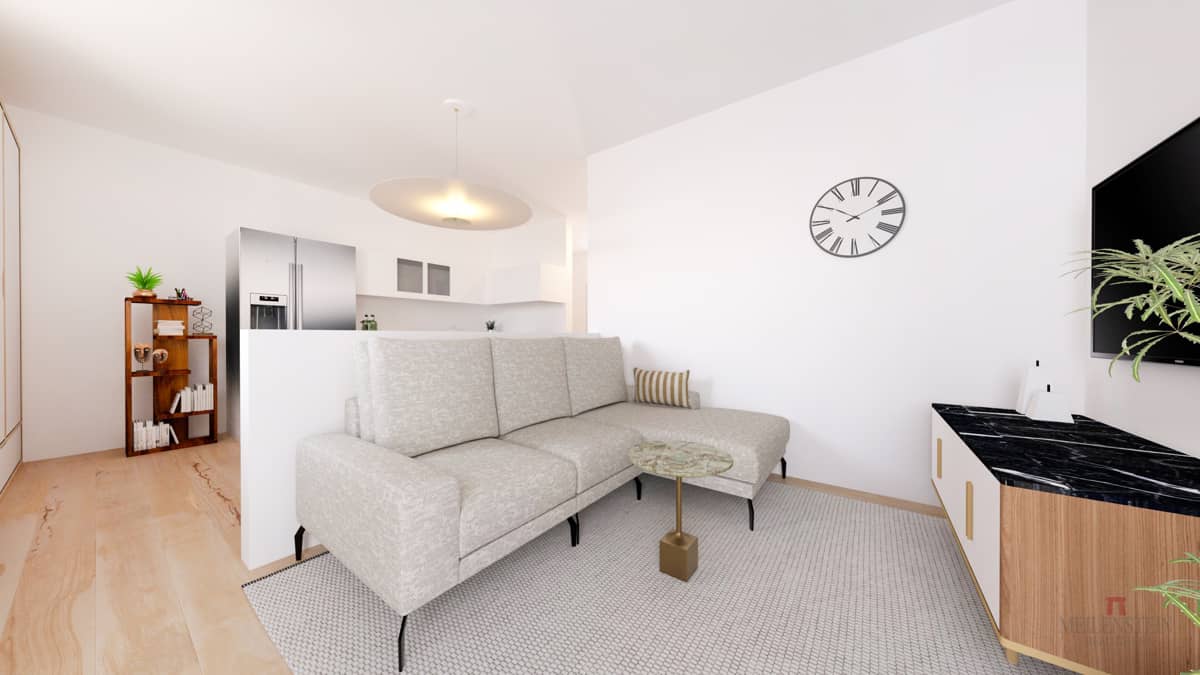 Newly built apartment with south balcony and lift