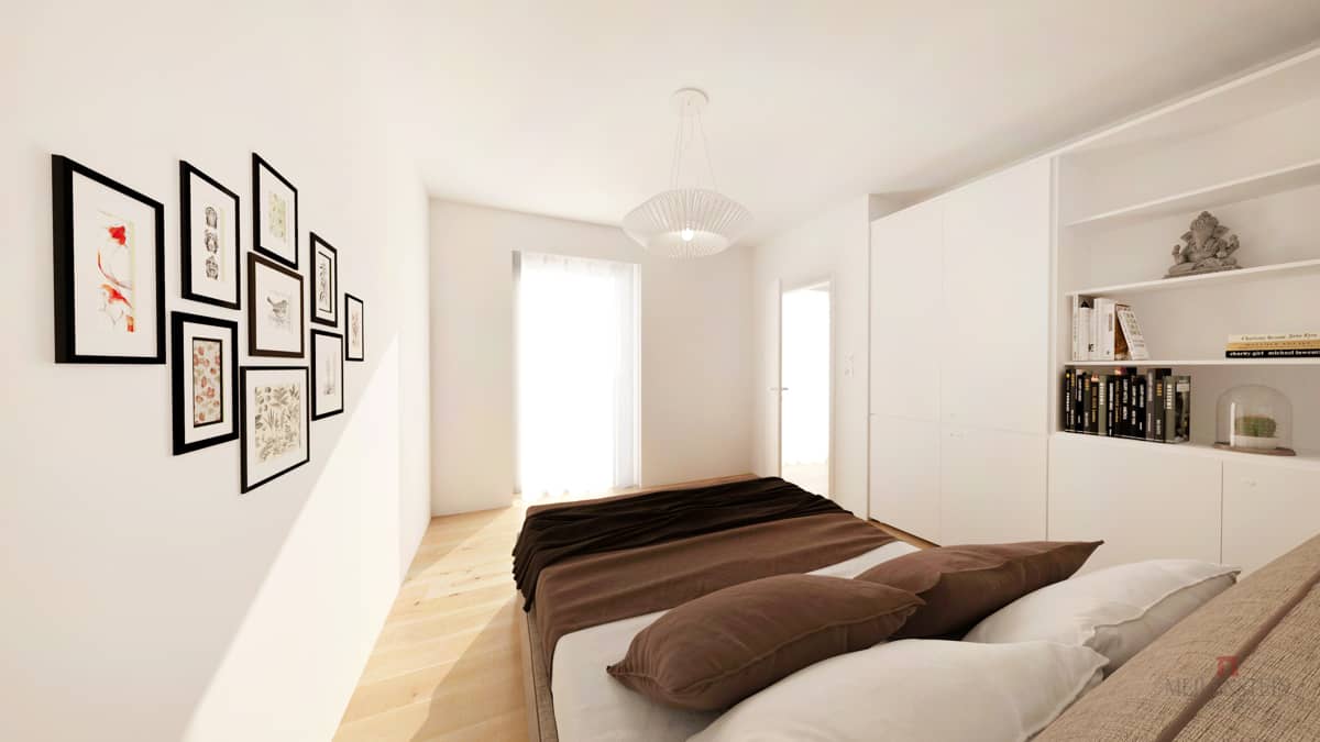 Newly built apartment with south balcony and lift