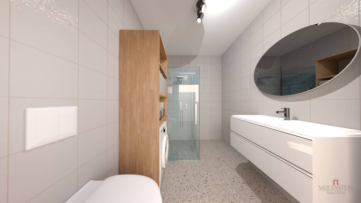 Apartment with large south facing balcony and bright living area