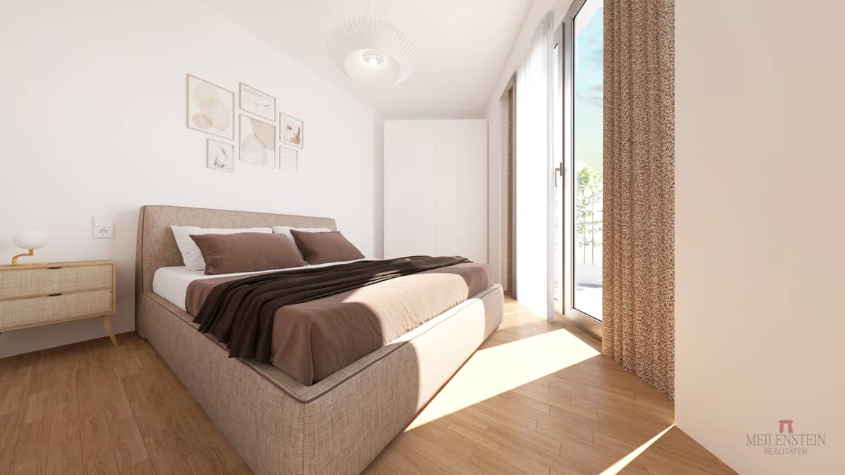 Apartment with balcony and bright rooms elevator