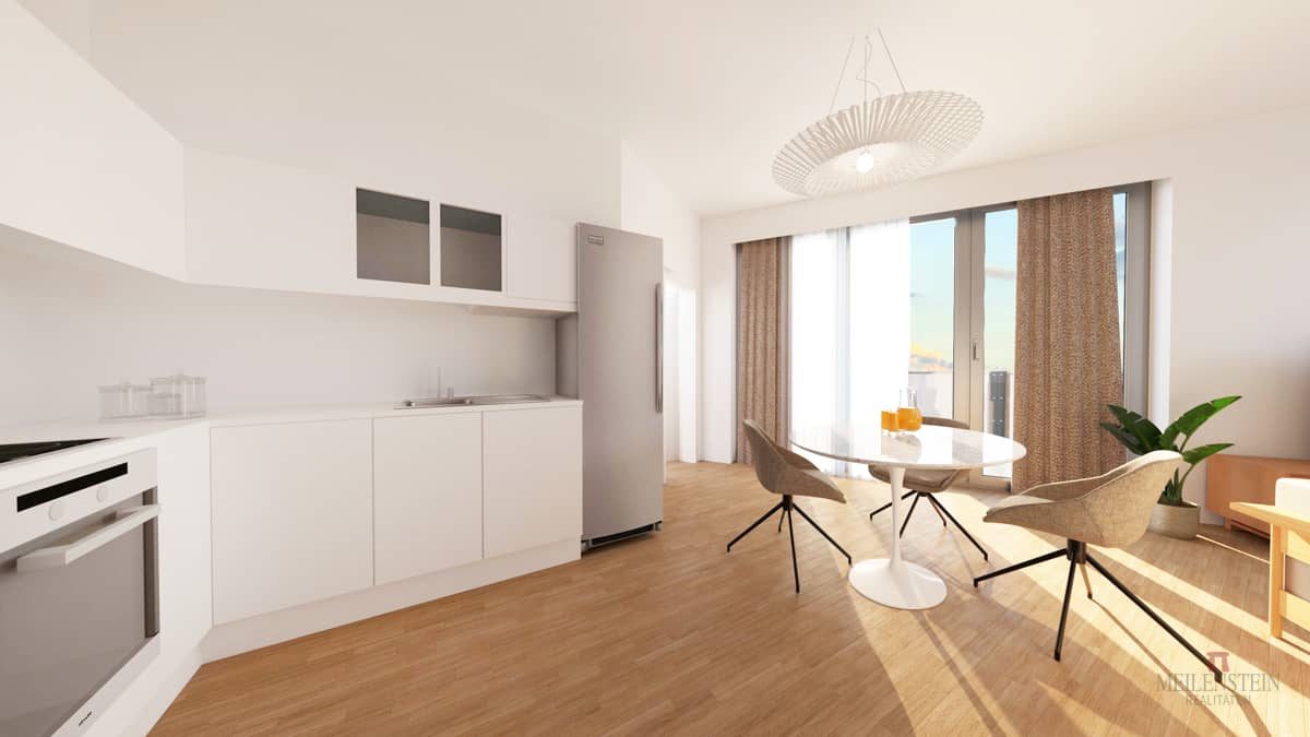 Apartment with balcony and bright rooms elevator