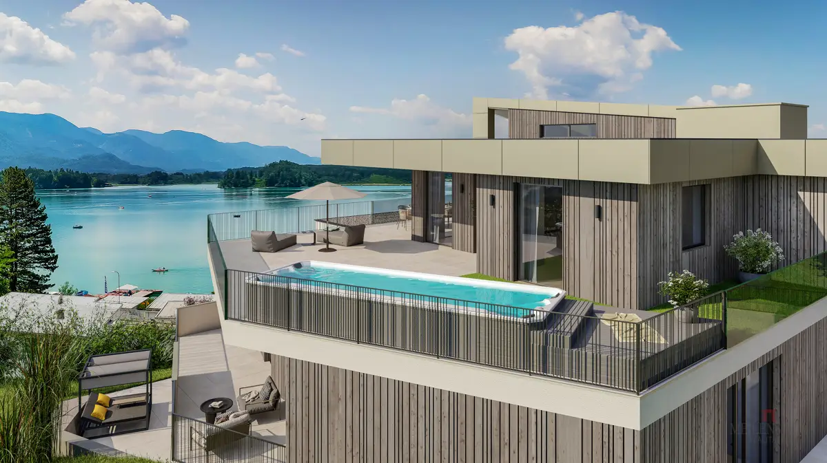 Newly built apartment with lake view Faaker See