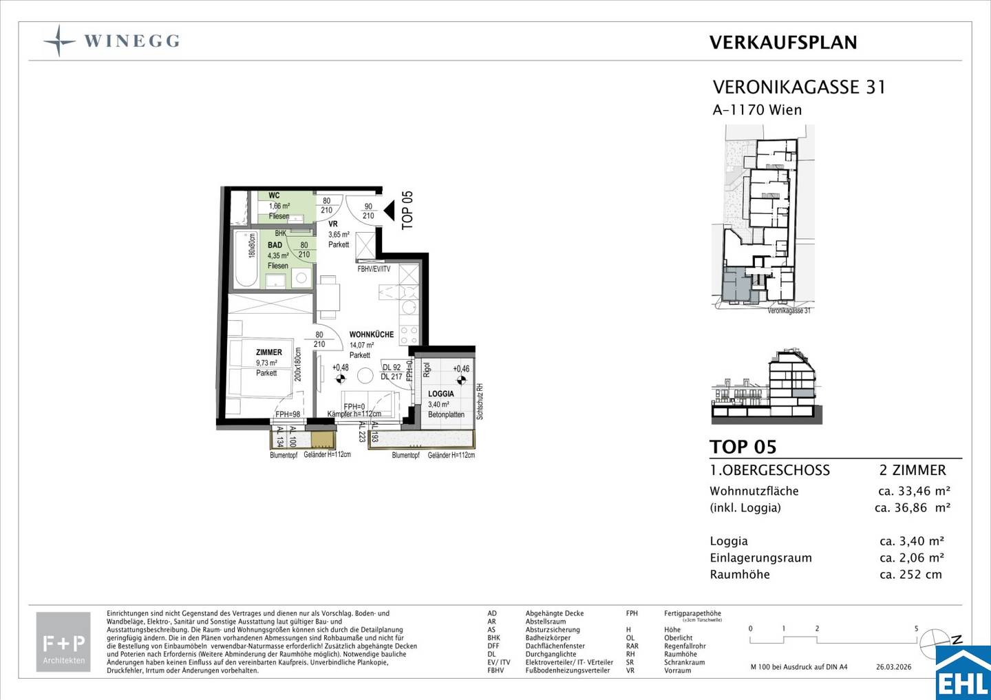Neubau Wohnung Erstbezug Loggia Yppenplatz
