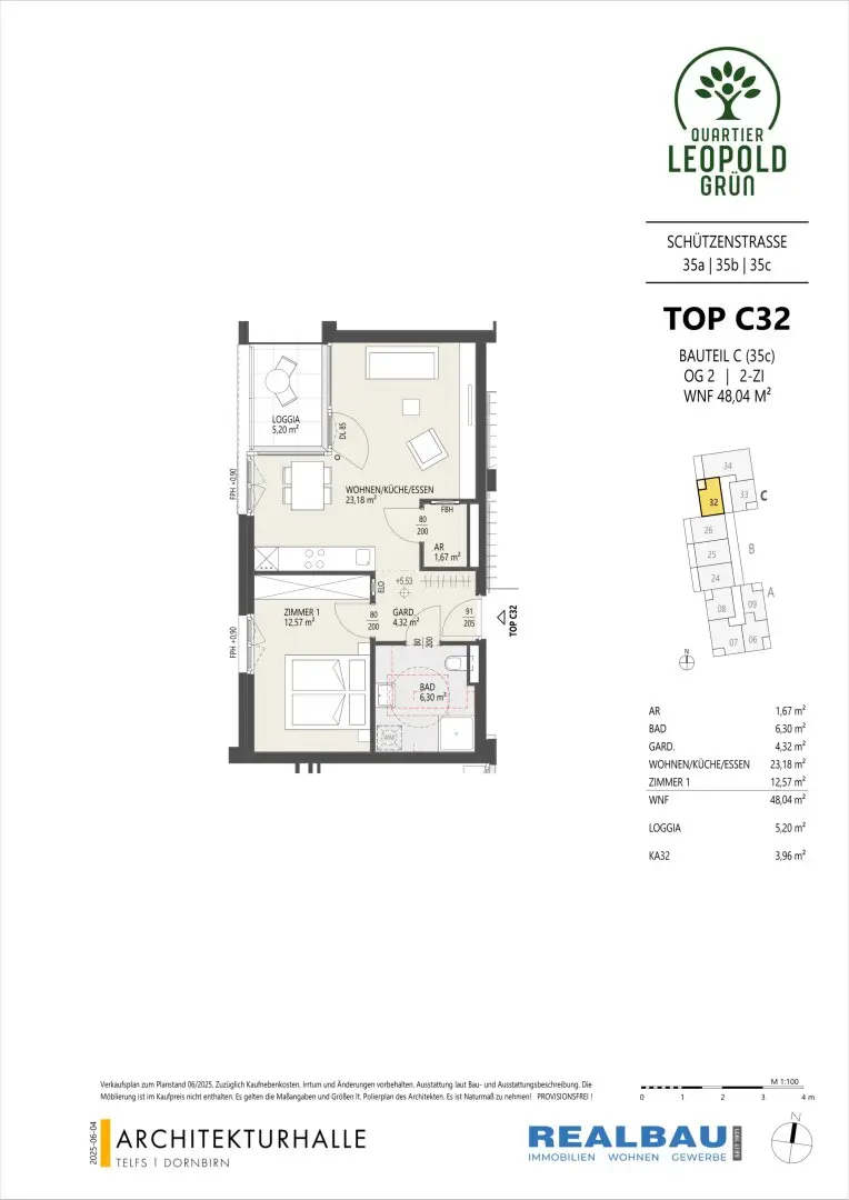2-Zimmer-Wohnung, Top C32, 2.OG, Innsbruck