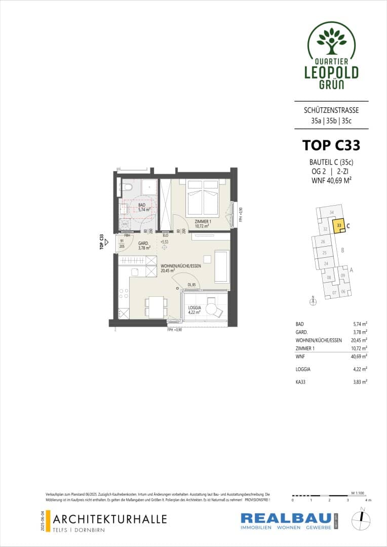 Erstbezug Wohnung Leopold Grün Loggia Innsbruck
