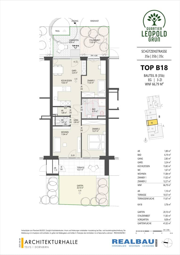 Neubau Wohnung mit Garten im Olympischen Dorf