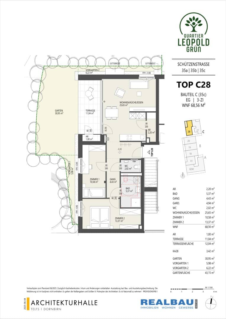 Neubau Wohnung Erstbezug Leopold Grün Garten
