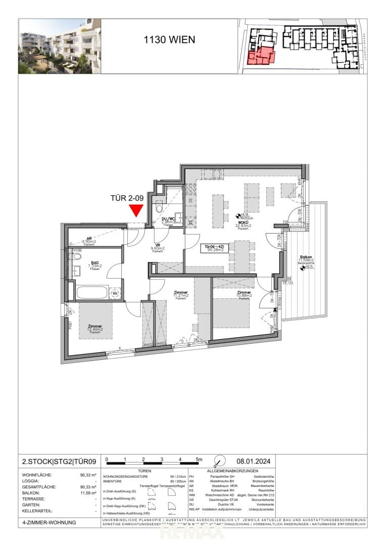 New build apartment Hietzing with U4 access