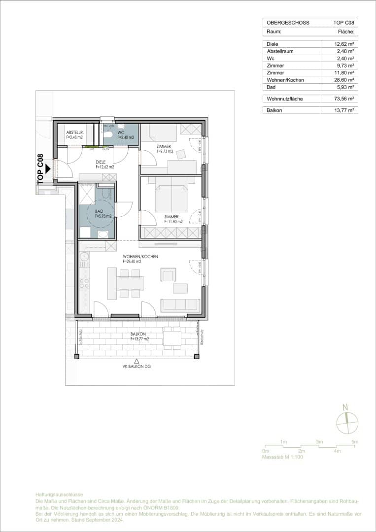 Erstbezug Wohnung Südwestlage Balkon