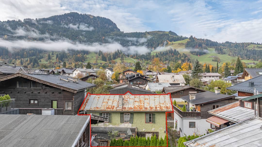 Knappenhaus in zentraler Ruhelage von Kitzbühel – Bebauungsstudie