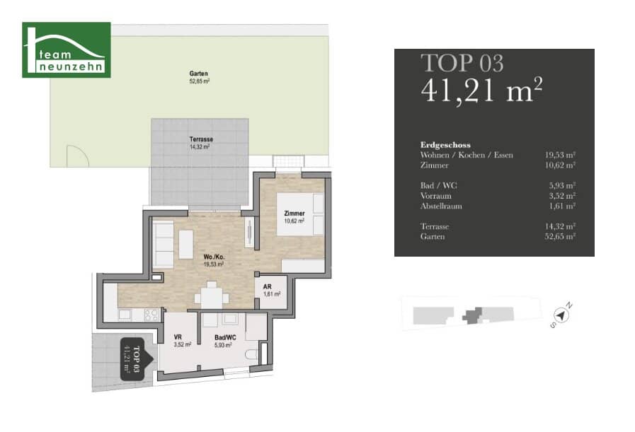 New build apartment with private garden and terrace