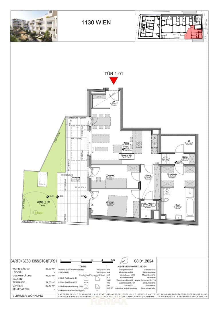 New build garden apartment in Hietzing
