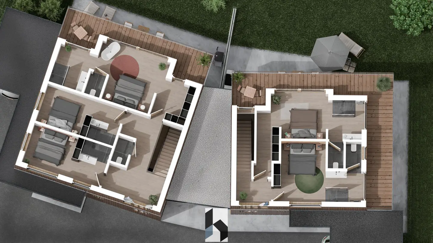 Voll möblierte Ferienwohnung mit sonnigem Garten