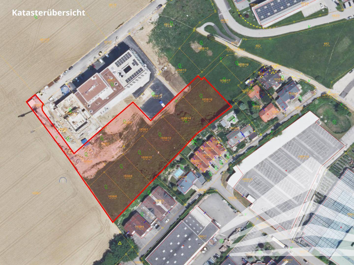 9.127 m² Gewerbegrundstück in Pasching nahe Plus City, MB1 Widmung