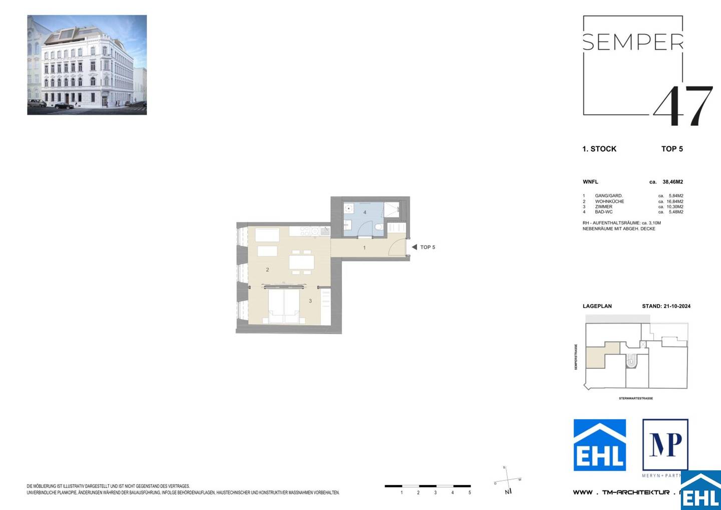 Währinger Park apartment first occupancy quiet