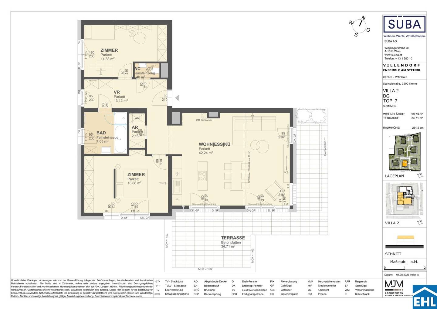 Vorsorgewohnung Neubau mit Donau Panoramablick