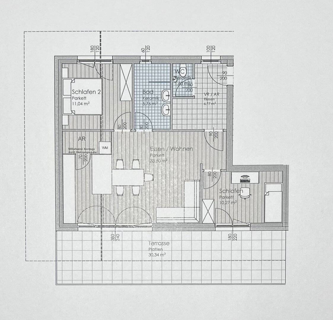 Dachgeschosswohnung Neubau Erstbezug Terrasse