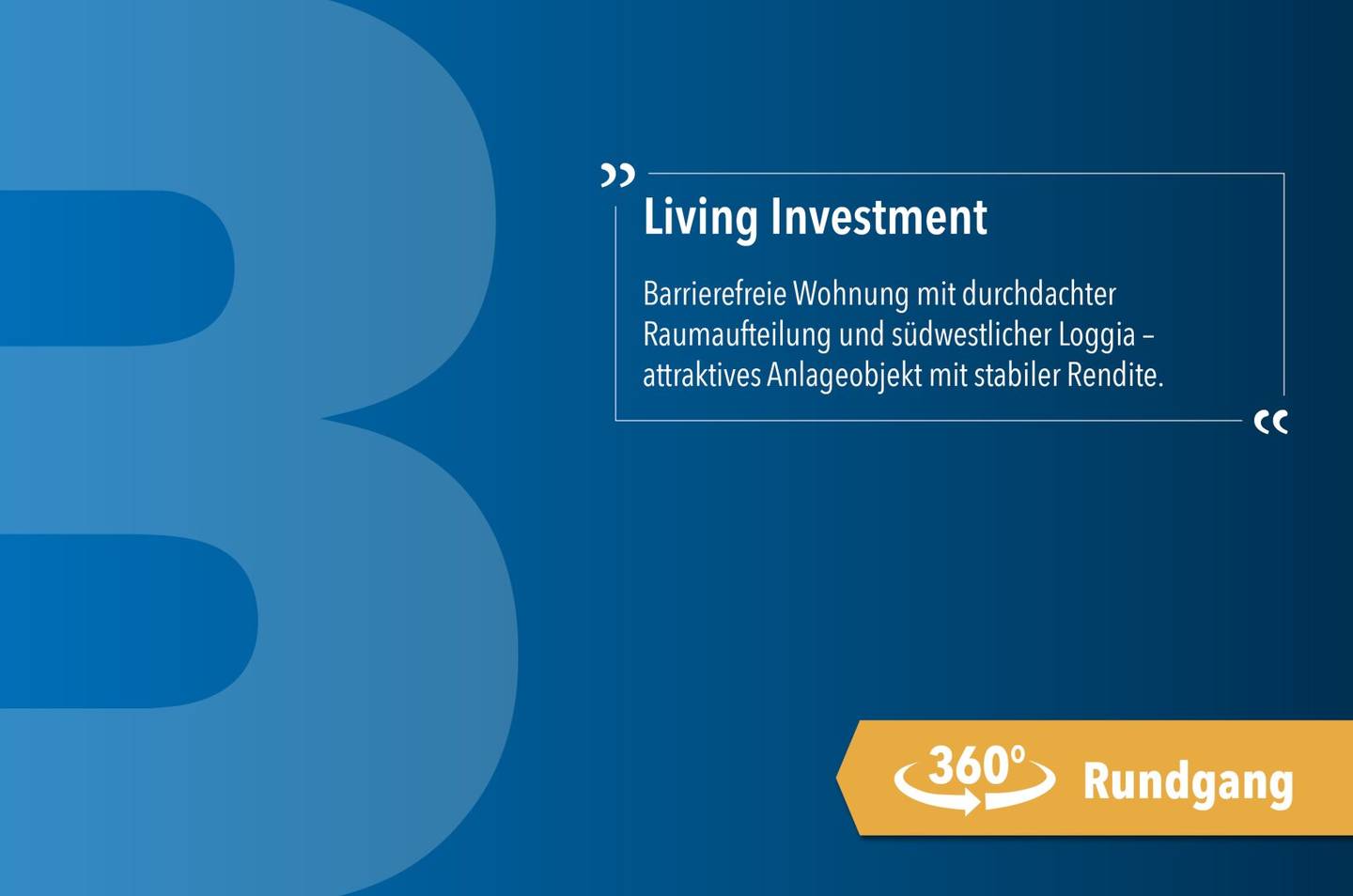 Wohnung sofortige Mieteinnahmen barrierefrei Loggia