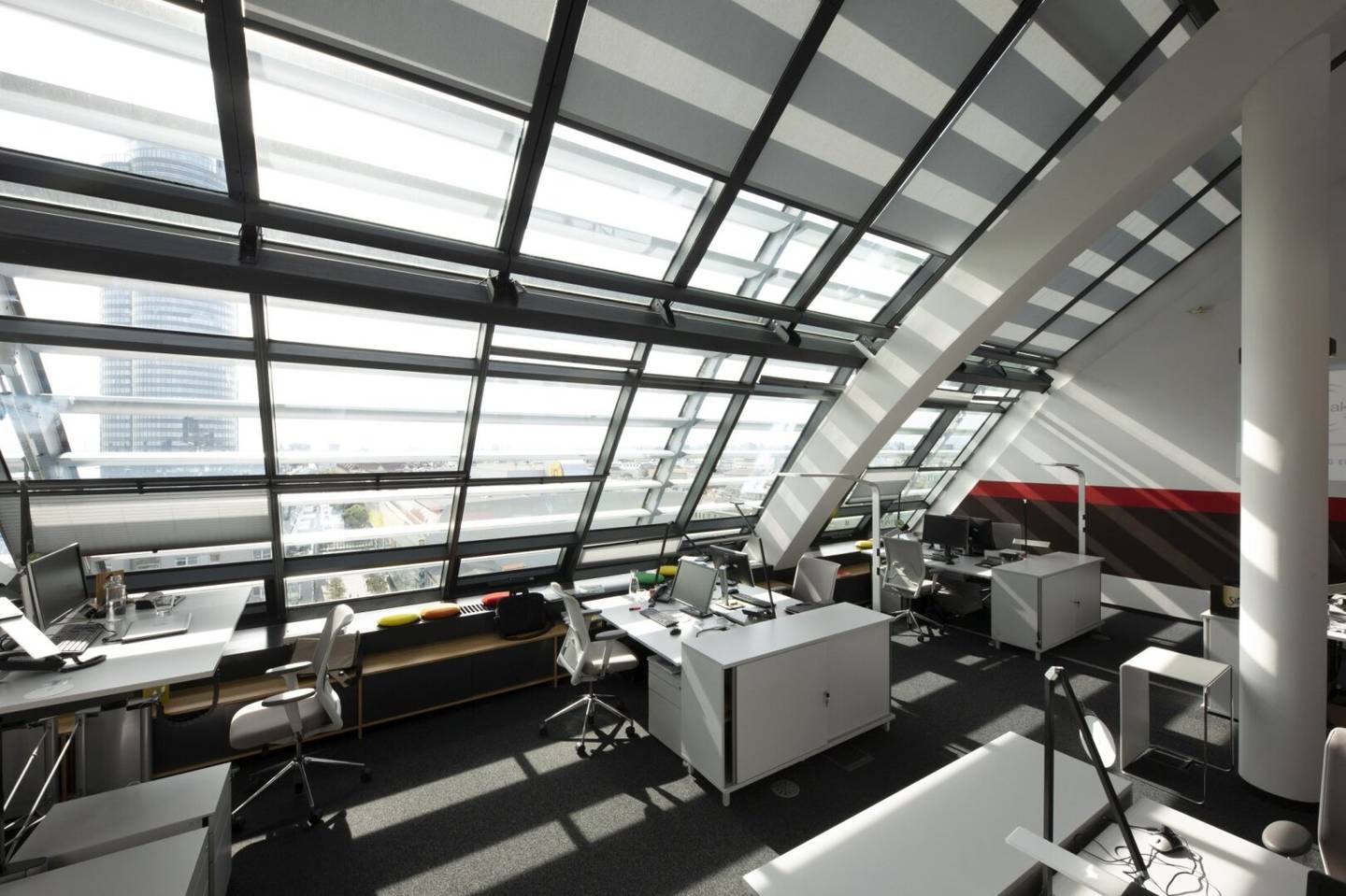 Great office on the 11th and 12th floors with Danube view near U-Bahn and S-Bahn station