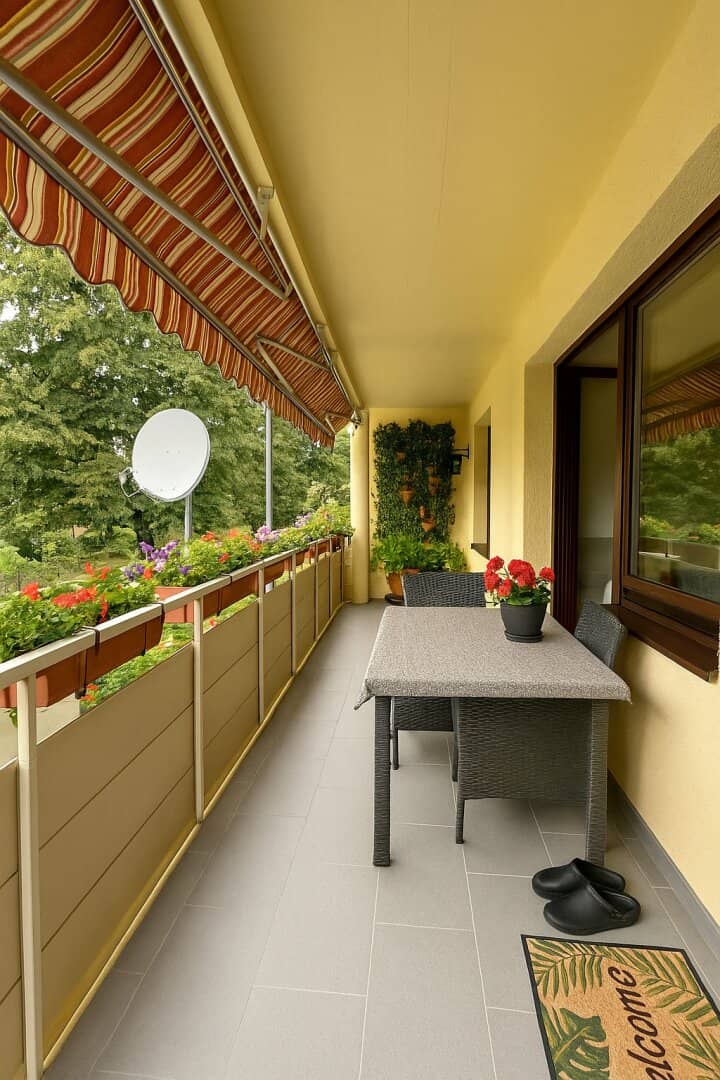 Sunny apartment with separate kitchen and terrace