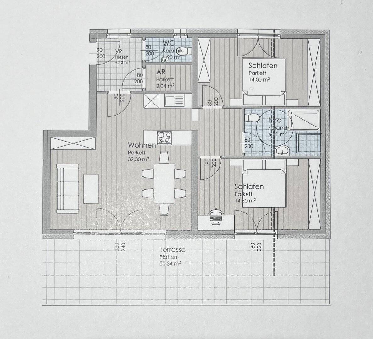 Neubau Dachgeschosswohnung mit Terrasse
