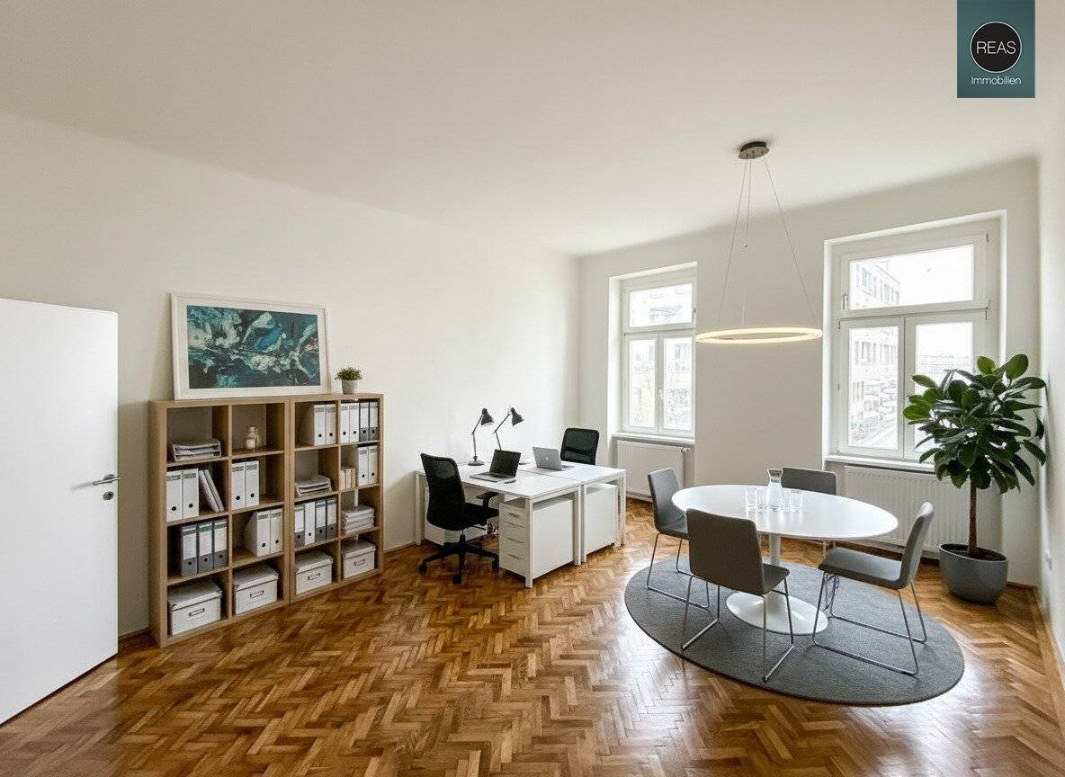 First occupancy: Office near St. Marx and Hyblerpark