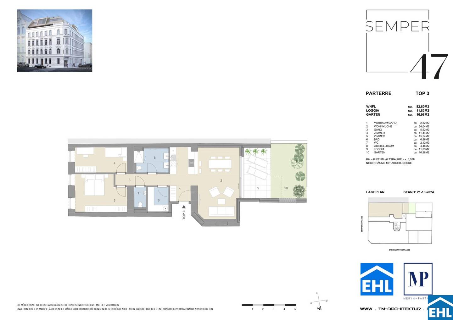 First occupancy Wohnung with garden and high ceilings