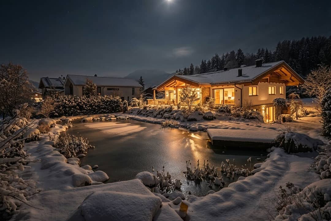 Einfamilienhaus in Saalfelden Ramseiden mit privatem Naturschwimmteich