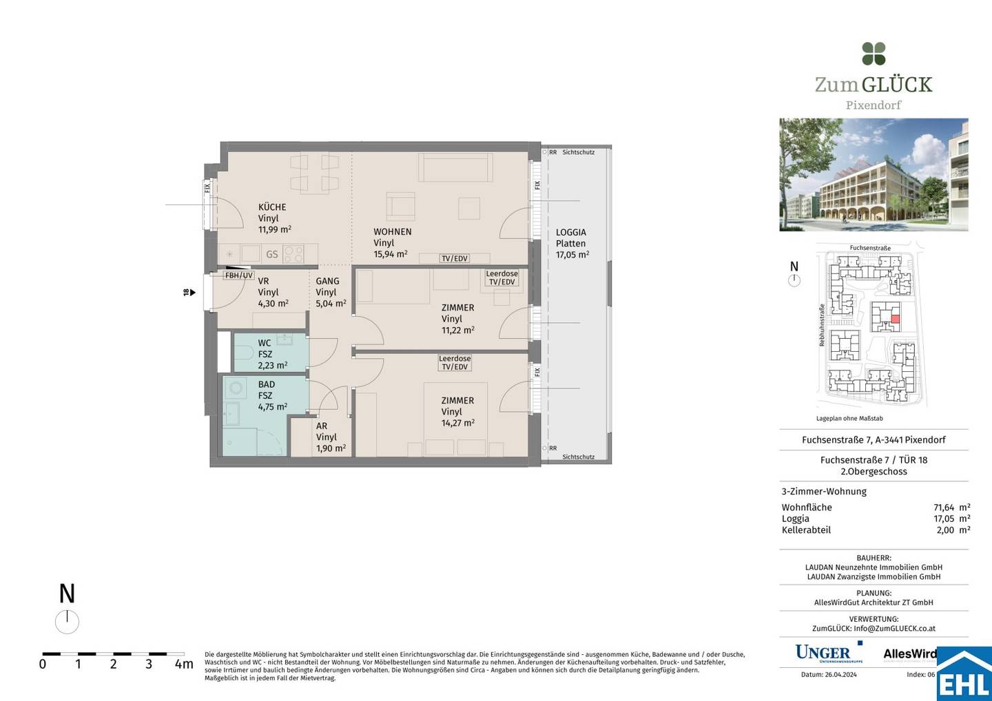 Wohnung 2. Etage Neubau Balkon