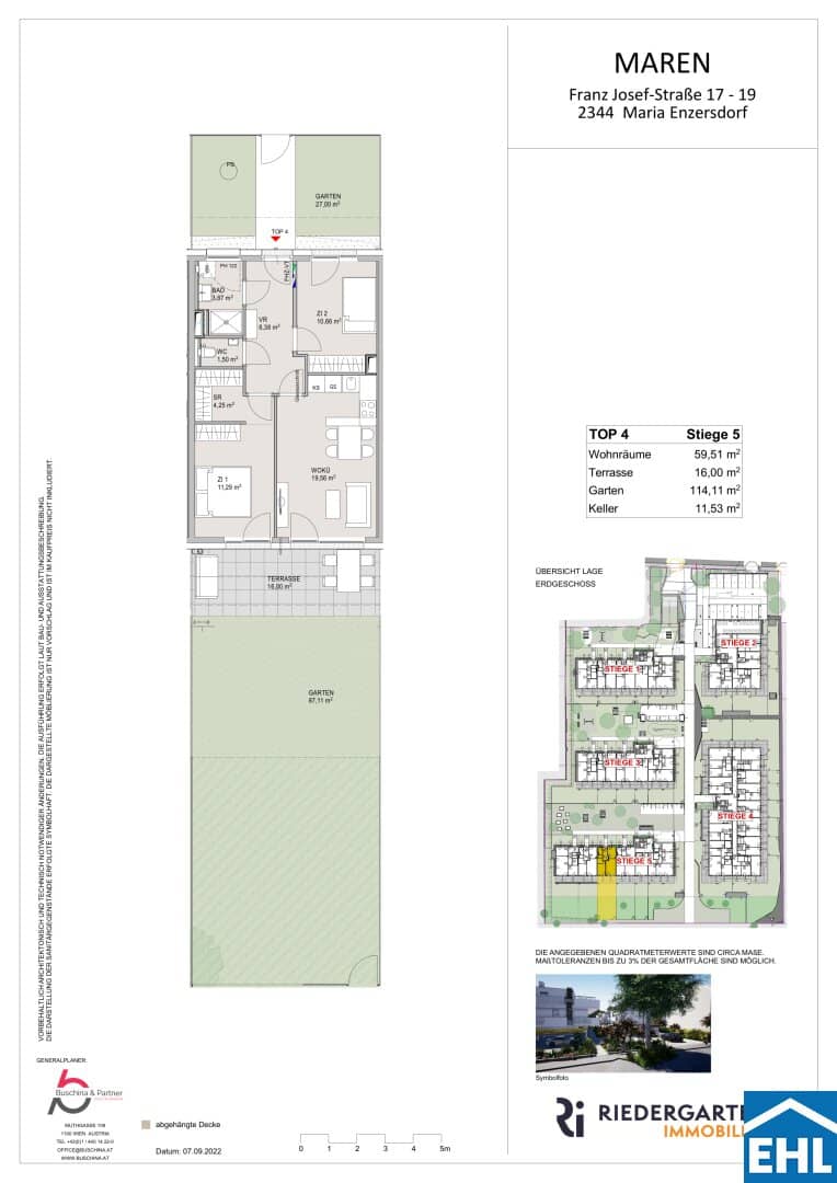 Erdgeschosswohnung mit Privatgarten und Terrasse