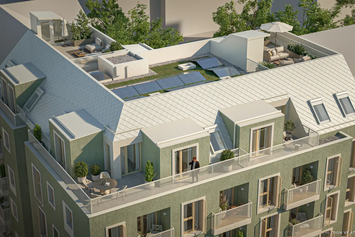 First occupancy apartment with west balcony